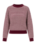 Gestreepte Trui Dames Bordeaux Gebreid