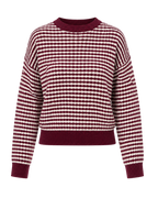 Gestreepte Trui Dames Bordeaux Gebreid