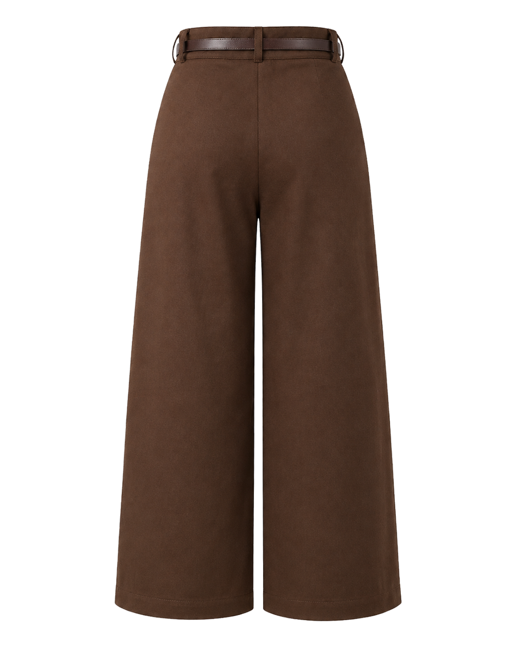 Culotte met ceintuur, bruin — achterkant #brown #bruin