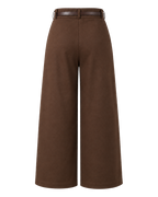 Culotte met ceintuur, bruin — achterkant #brown #bruin