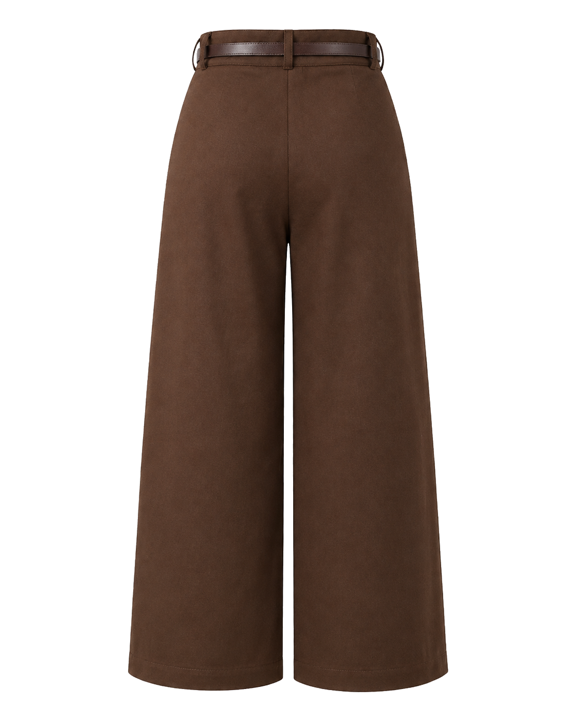 Culotte met ceintuur, bruin — achterkant #brown #bruin