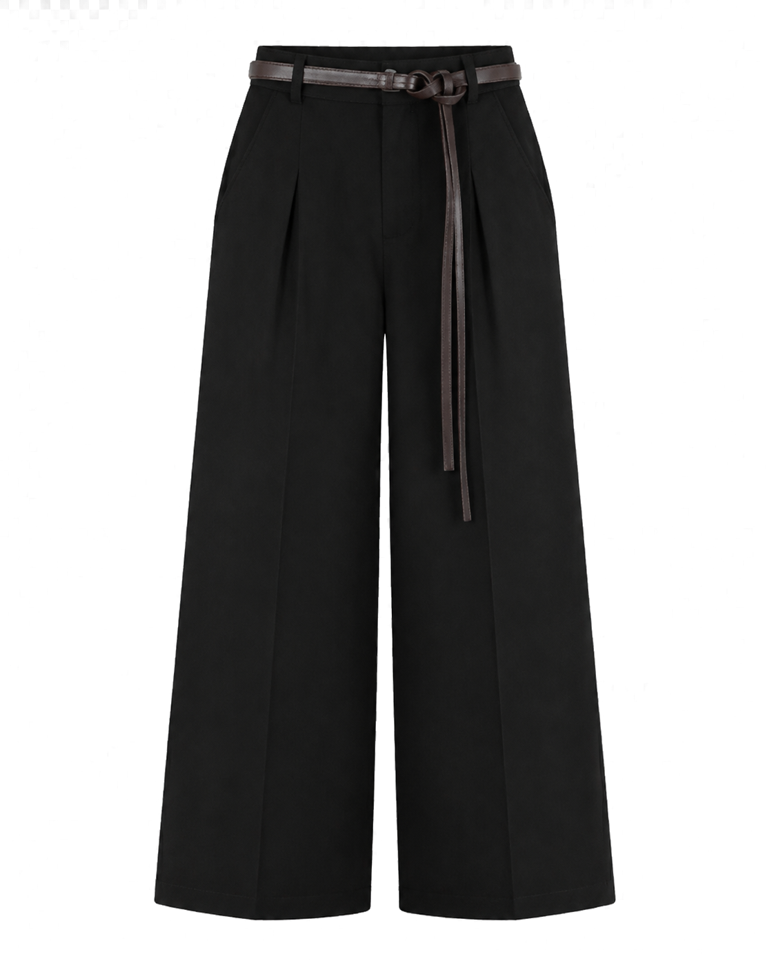 Culotte met ceintuur, zwart #black #zwart
