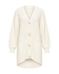 Lang vest met knoopsluiting, beige