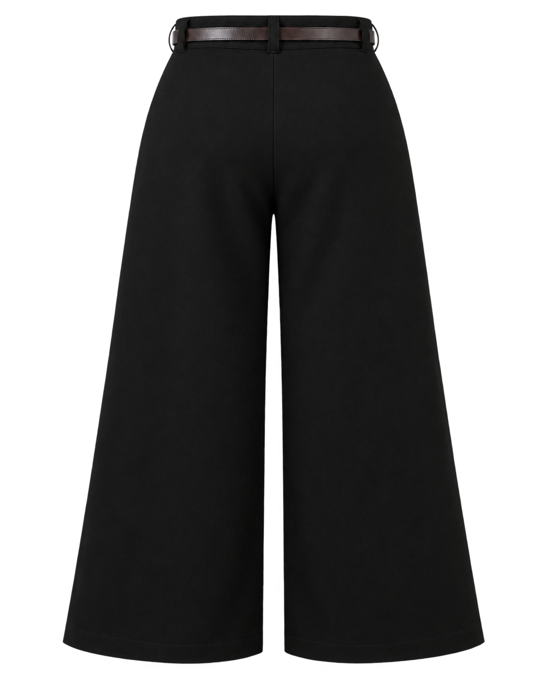 Culotte met ceintuur, zwart — achterkant #black #zwart