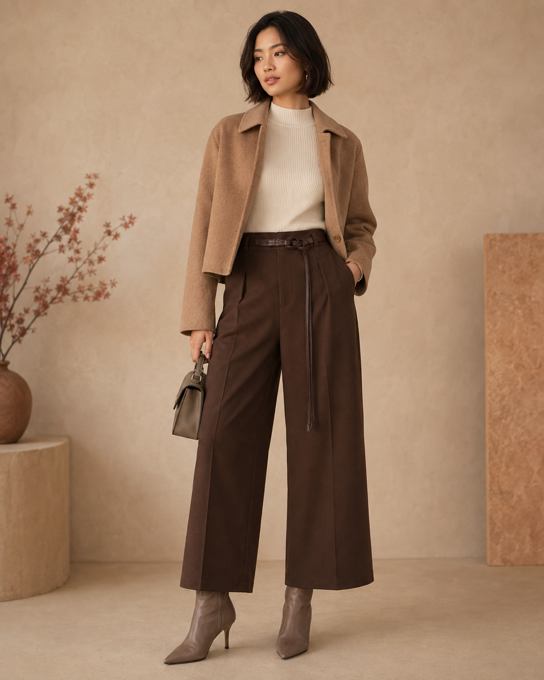 Model met culotte, bruin #brown #bruin