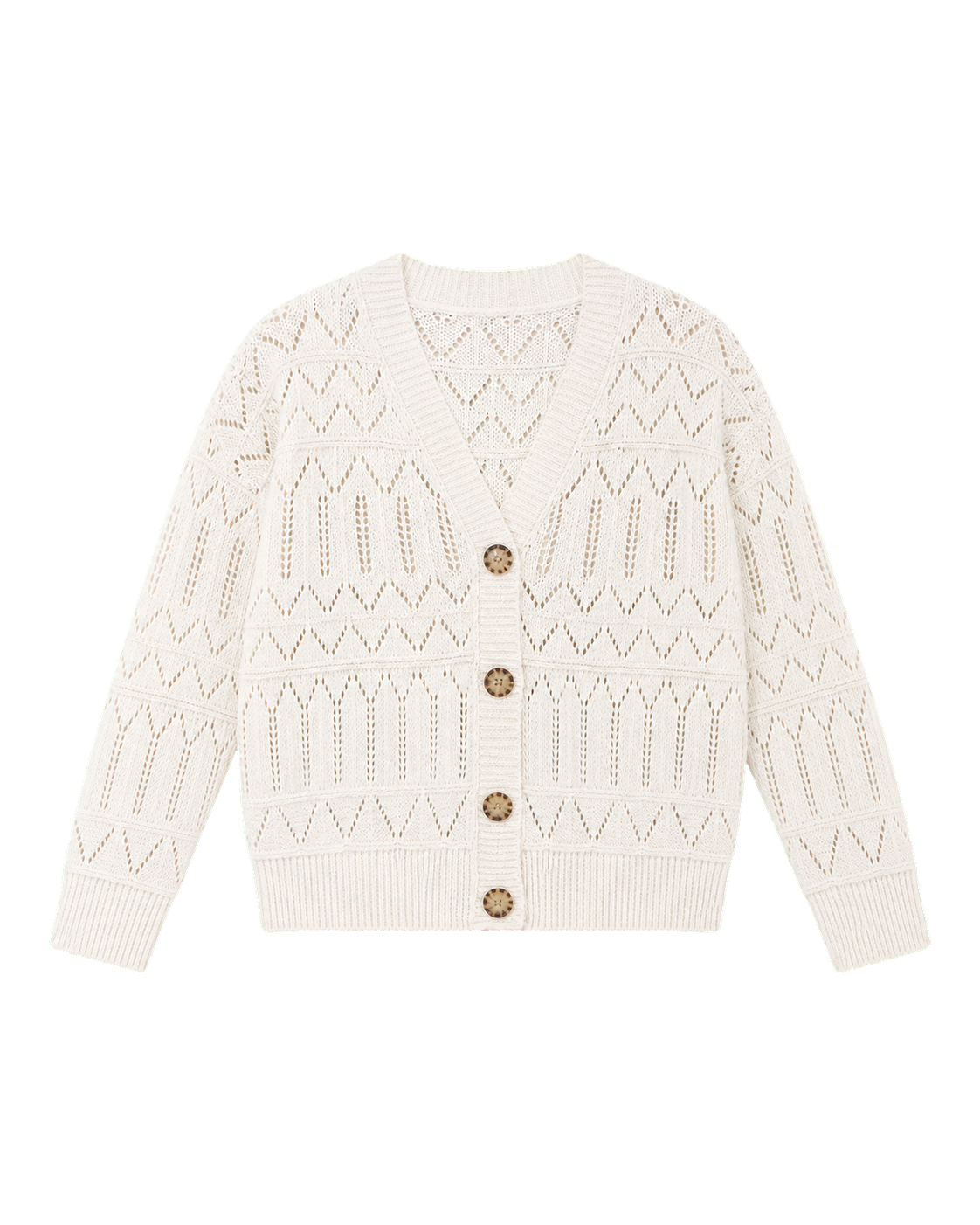 Opengewerkt knoopvest, crème #cream #crème