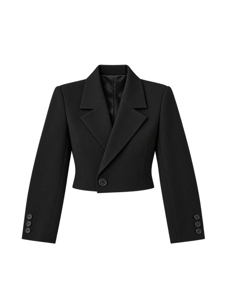 Korte blazer, zwart #black #zwart