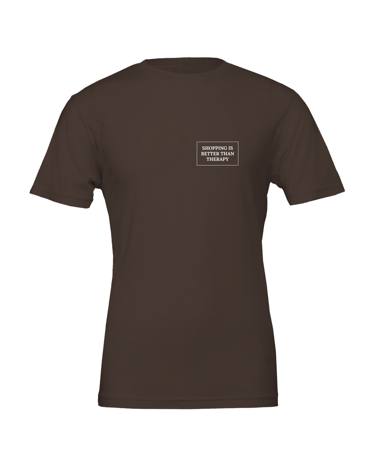 Jovida T-shirt met borstprint, bruin #brown #bruin