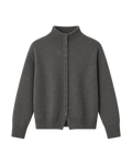 Gebreid vest met opstaande kraag, donkergrijs #dark-gray #donkergrijs