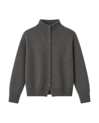 Gebreid vest met opstaande kraag, donkergrijs #dark-gray #donkergrijs