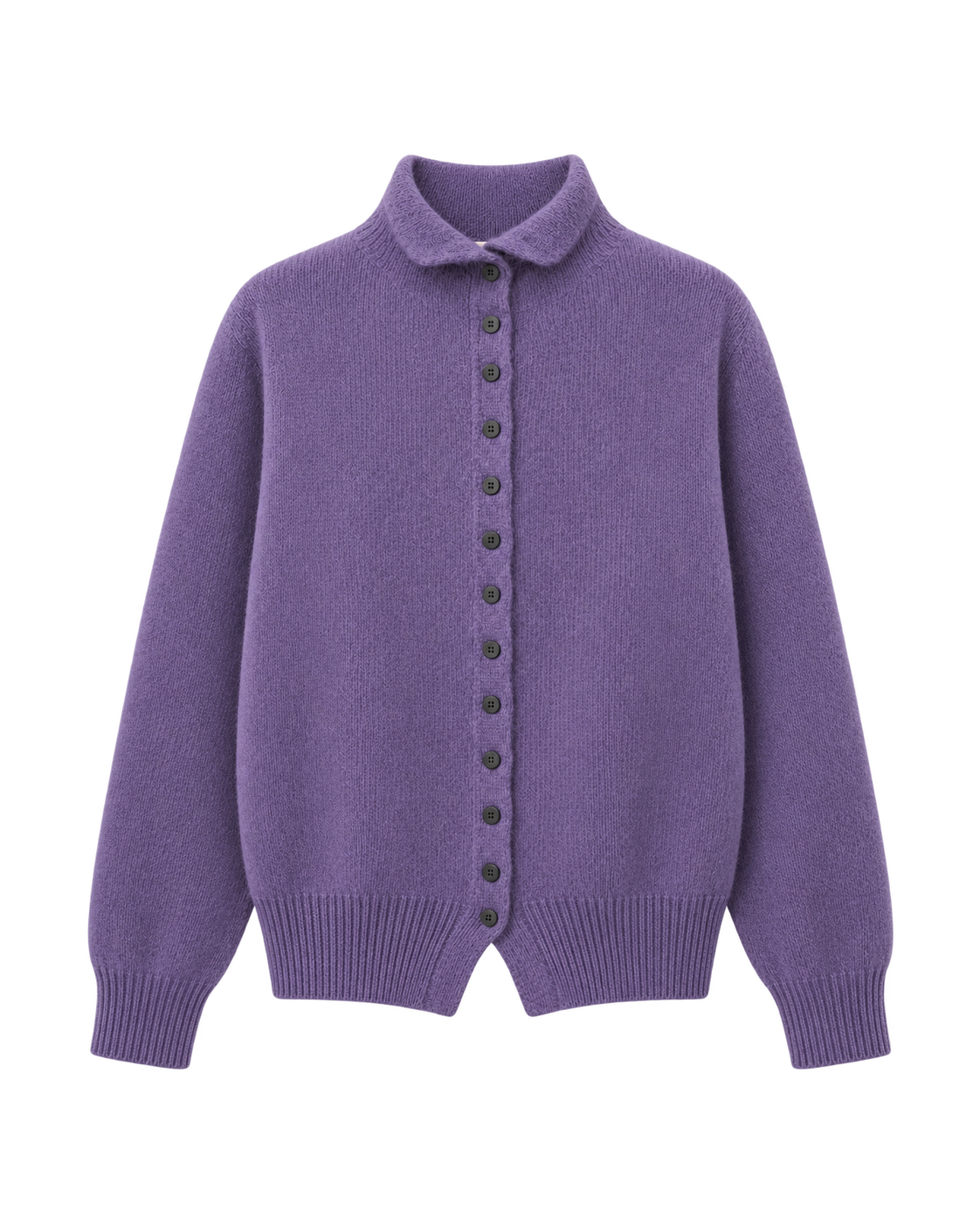 Gebreid vest met opstaande kraag, paars #purple #paars