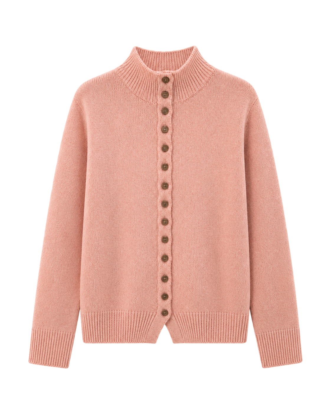Gebreid vest met opstaande kraag, roze #pink #roze