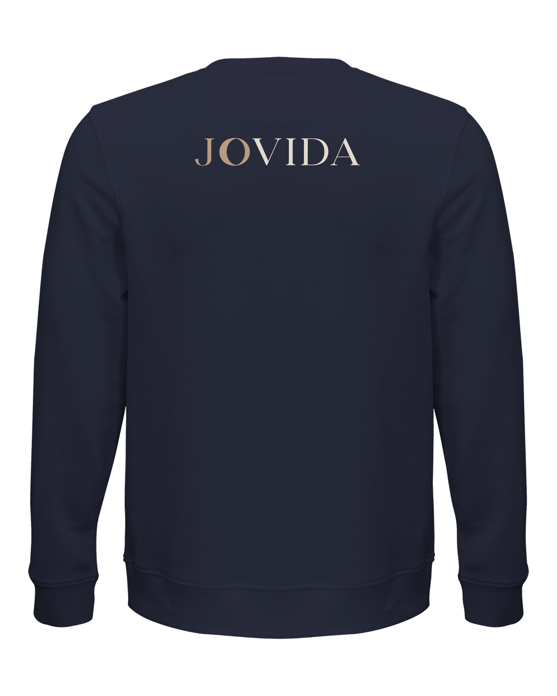Jovida sweatshirt met hartjesprint, marineblauw — achterkant #french-navy #marineblauw