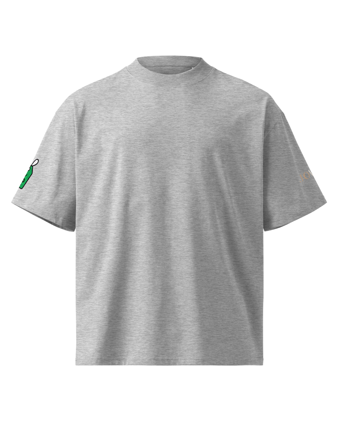 Oversized T-shirt met shopping-print, gemêleerd grijs #heather-grey #gemêleerd-grijs