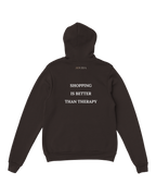 Jovida hoodie met slogan op de rug, donkerbruin #dark-chocolate #donkerbruin