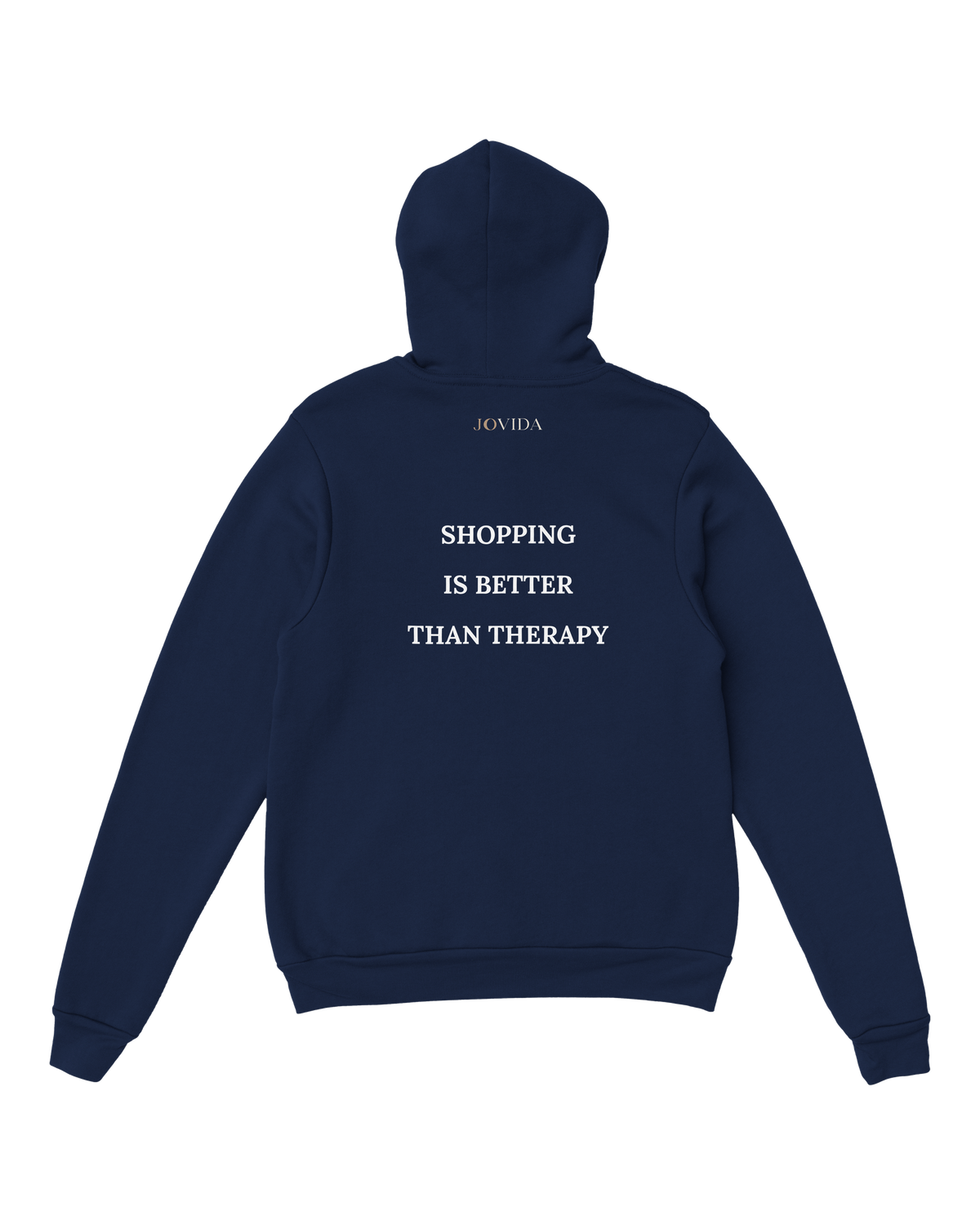 Jovida hoodie met slogan op de rug, marineblauw #navy #marineblauw