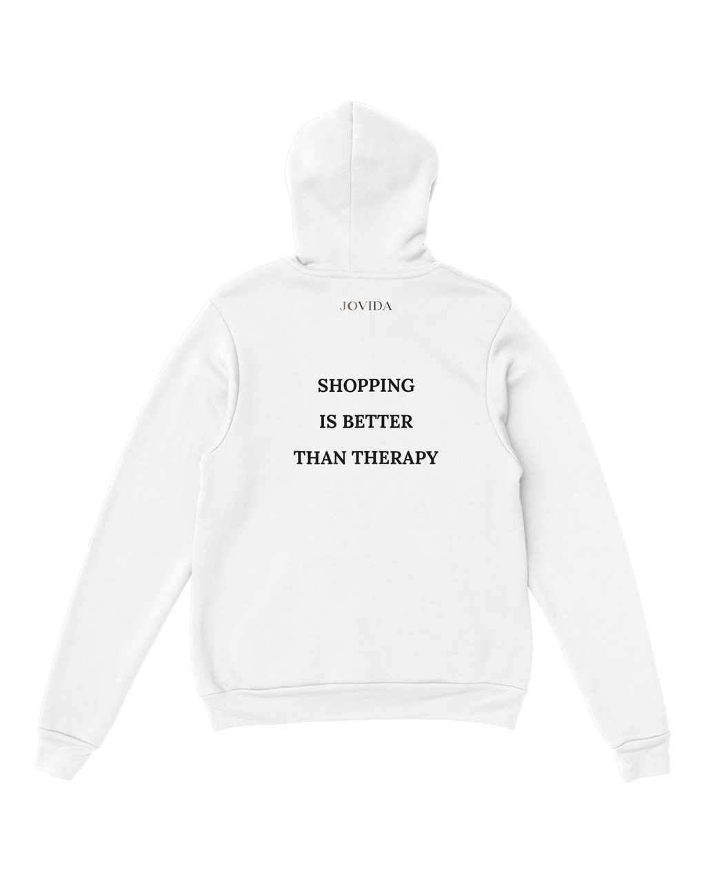 Jovida hoodie met slogan op de rug, wit #white #wit
