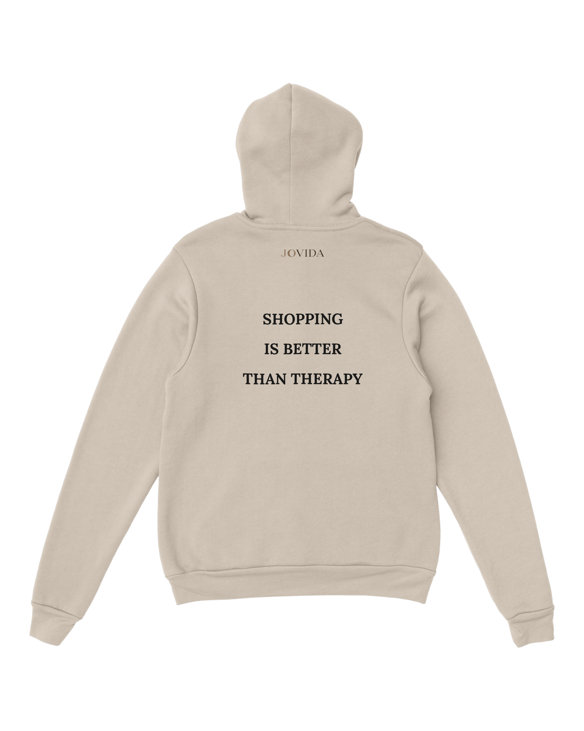 Jovida hoodie met slogan op de rug, zand #sand #zand