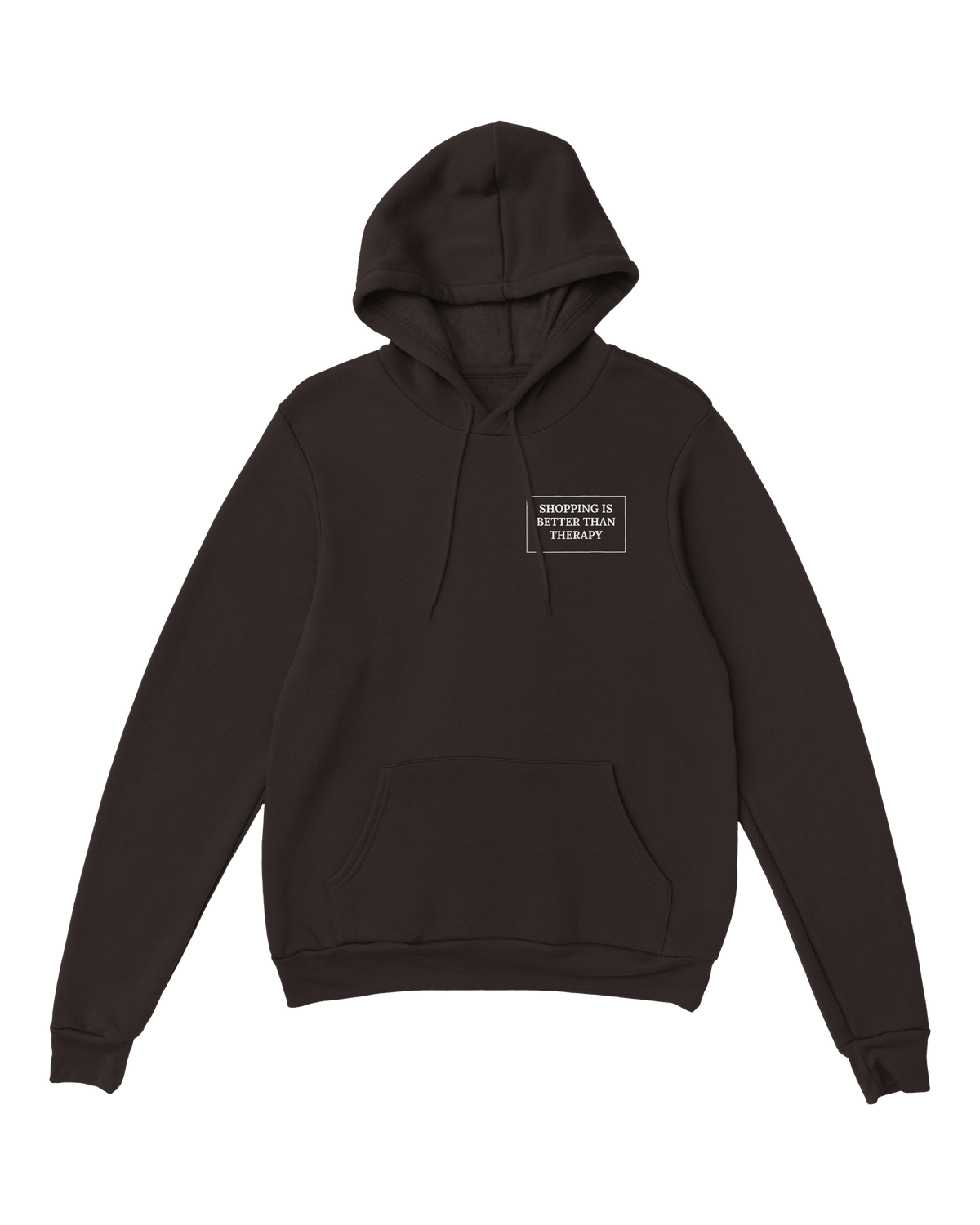 Jovida hoodie met borstprint, donkerbruin #dark-chocolate #donkerbruin