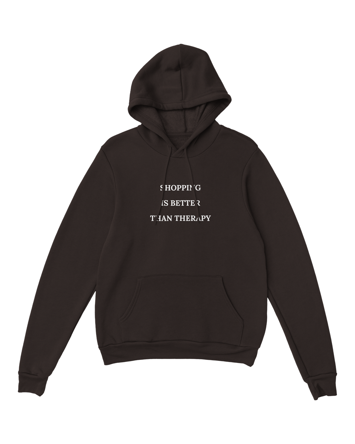 Jovida hoodie met print op de voorkant, donkerbruin #dark-chocolate #donkerbruin