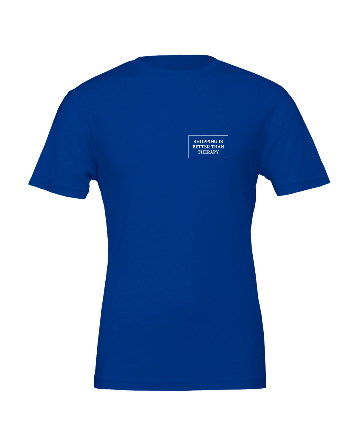 Jovida T-shirt met borstprint, koningsblauw #true-royal #koningsblauw