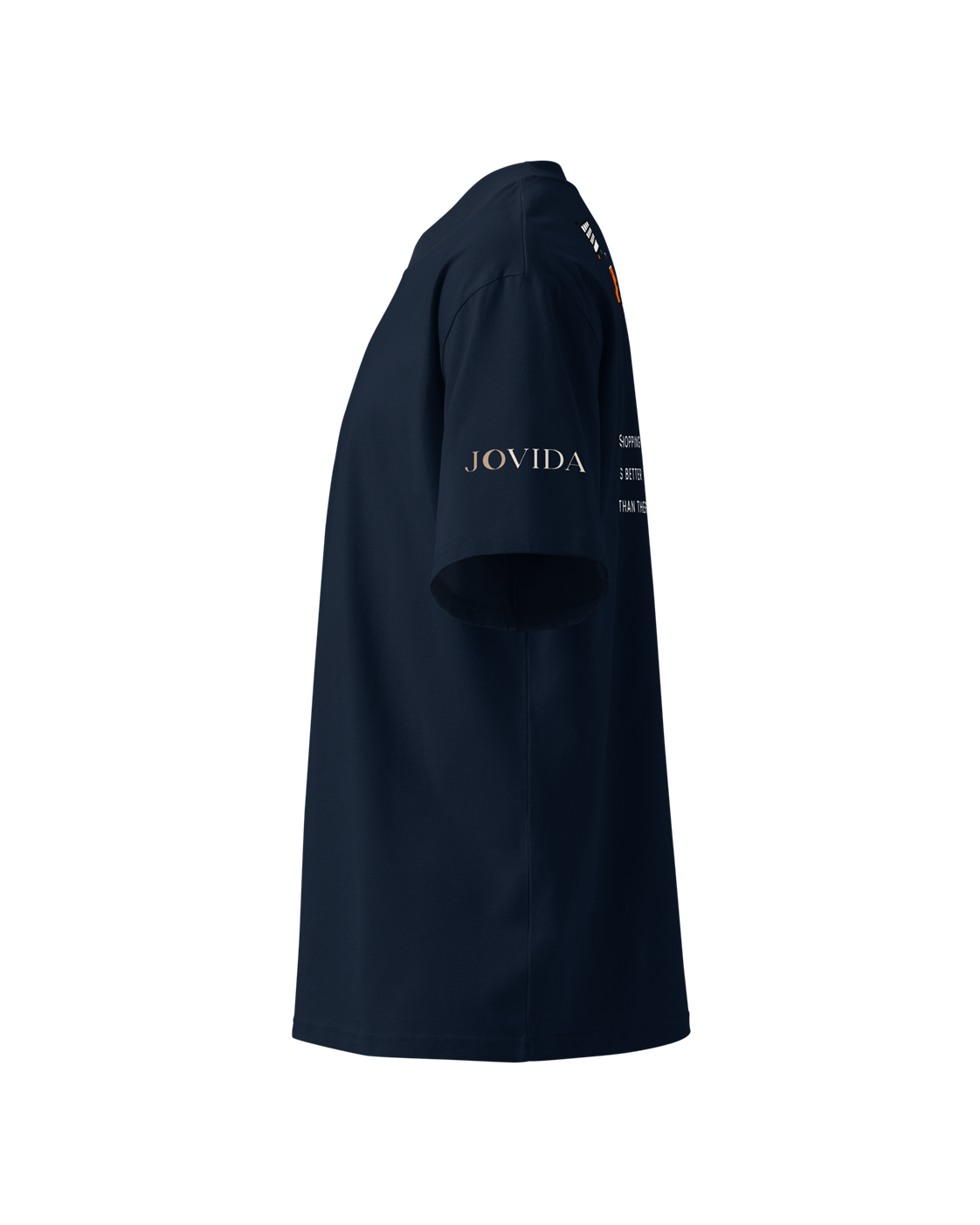 Oversized T-shirt met shopping-print, marineblauw — linkerzijde #french-navy #marineblauw