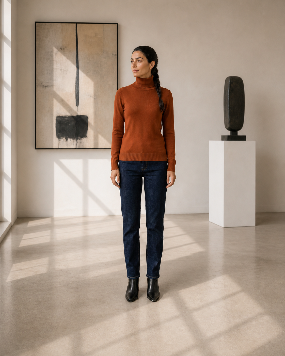 Coltrui basic slim fit, koffiebruin — tweede aanzicht #coffee #koffiebruin