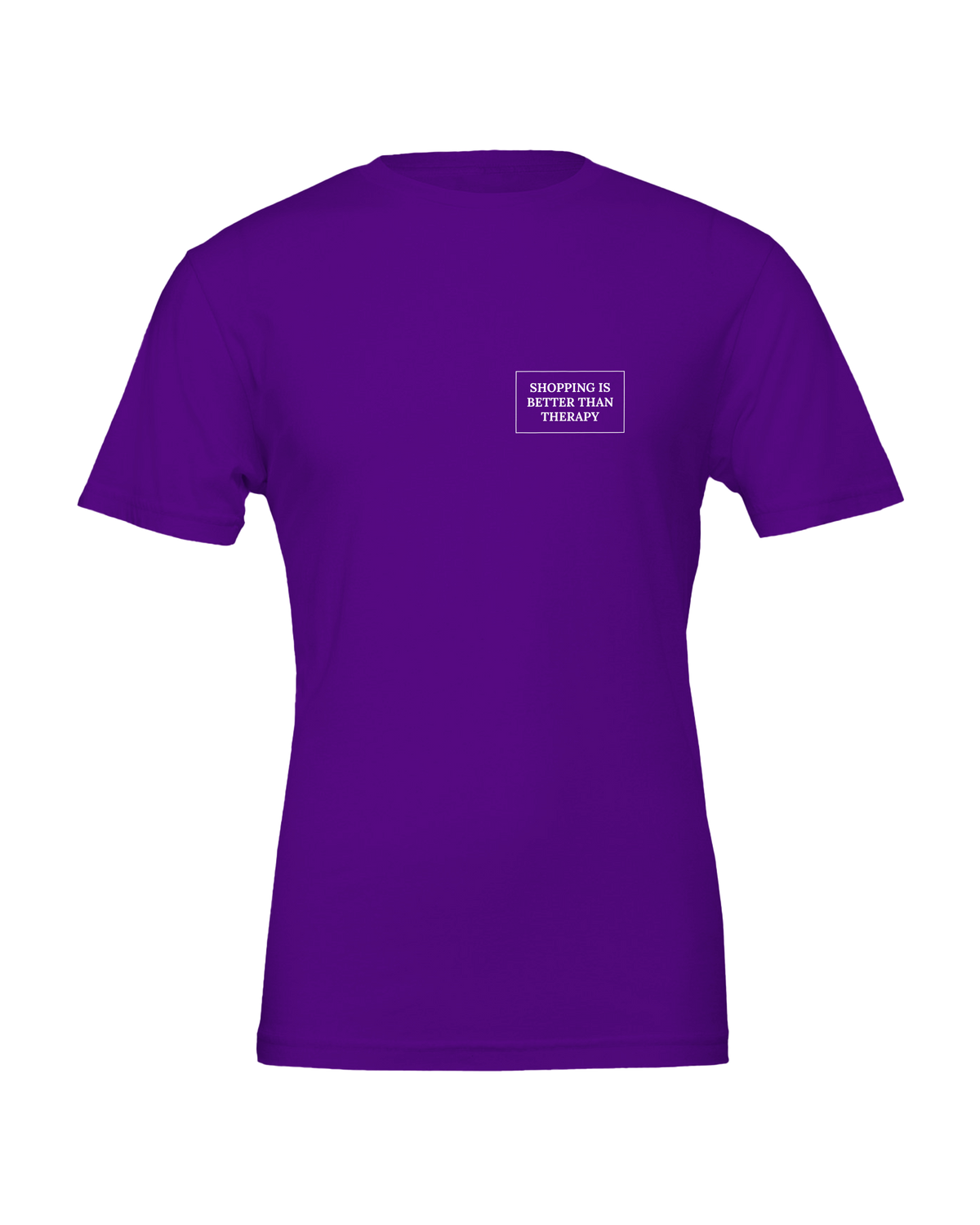 Jovida T-shirt met borstprint, paars #team-purple #paars