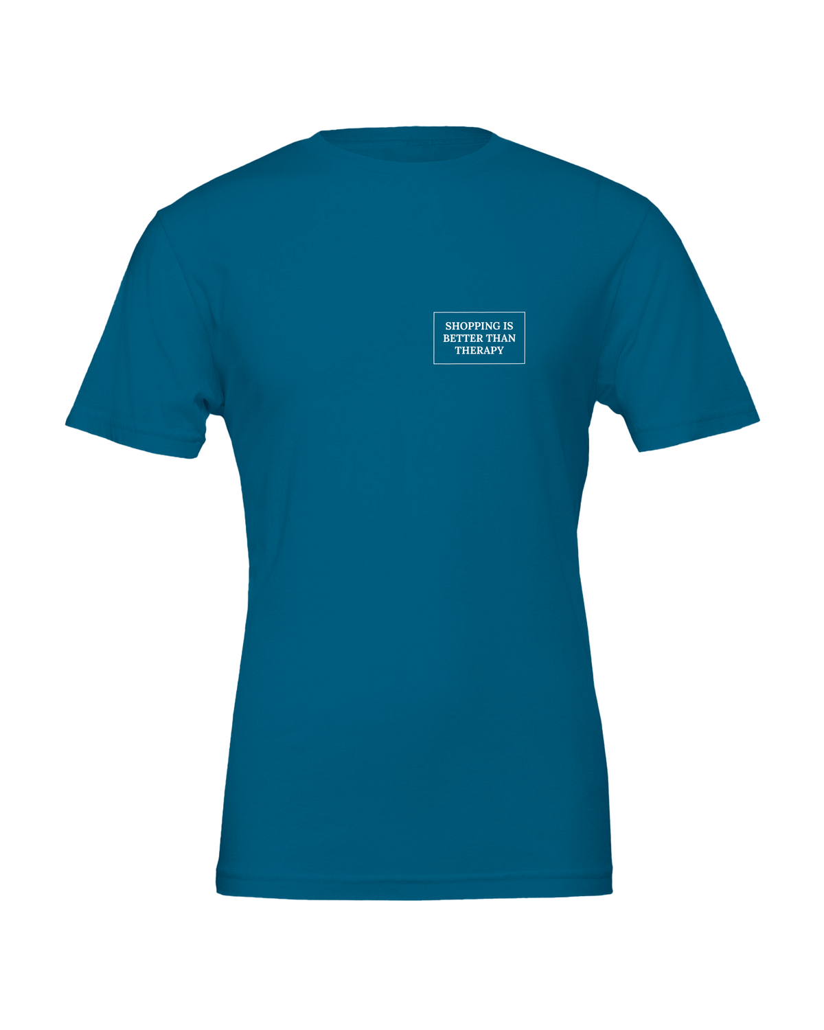 Jovida T-shirt met borstprint, petrolblauw #deep-teal #diep-petrol