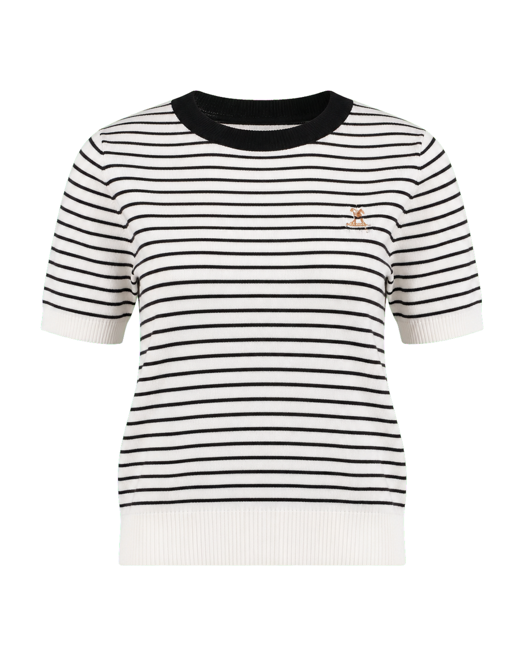 Gestreept T-shirt Dames Korte Mouw