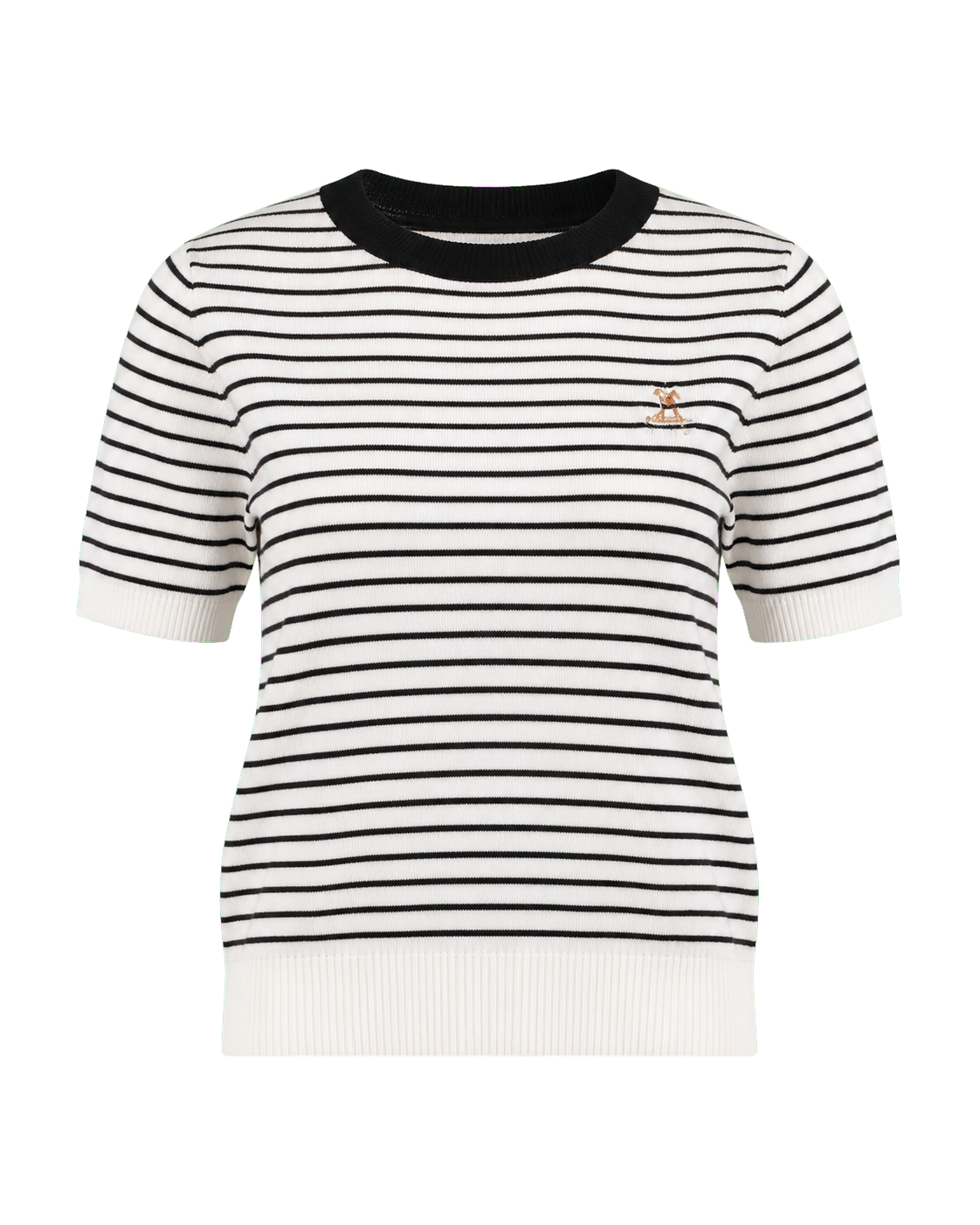 Gestreept T-shirt Dames Korte Mouw