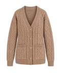 Kabelvest met zakken, beige #beige