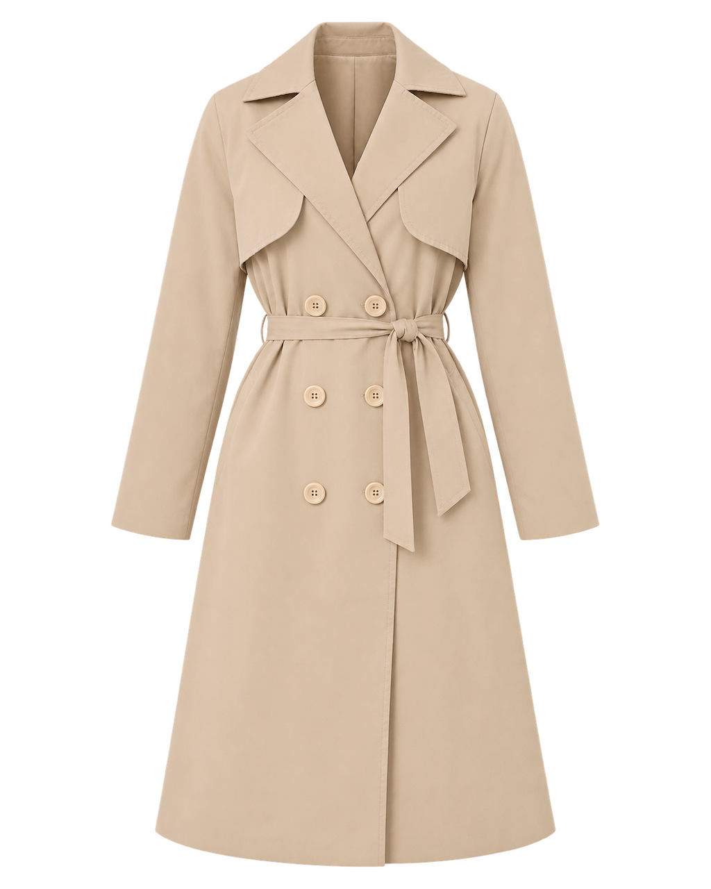 Lange Trenchcoat Dames met Ceintuur