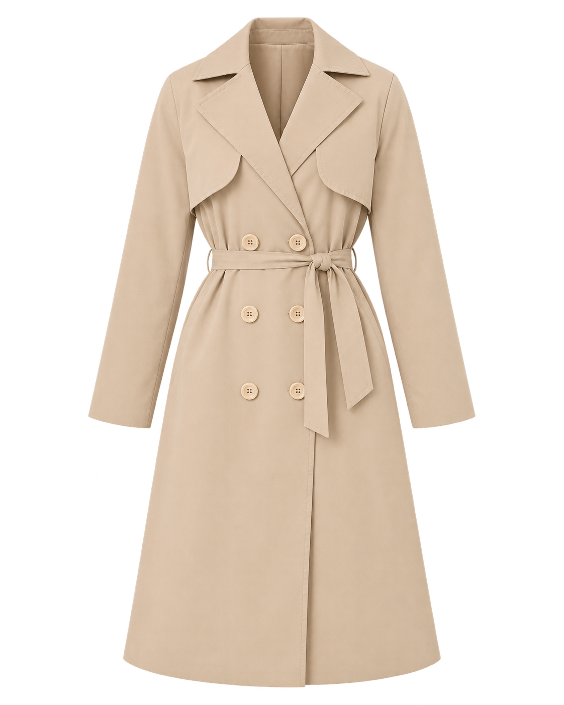 Lange Trenchcoat Dames met Ceintuur