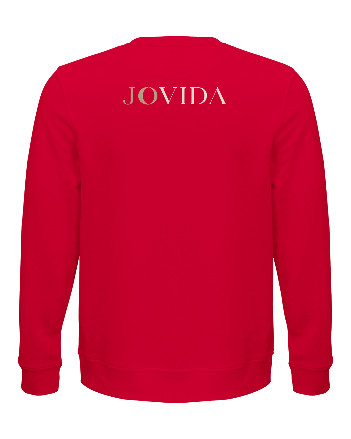 Jovida sweatshirt met hartjesprint, rood — achterkant #red #rood