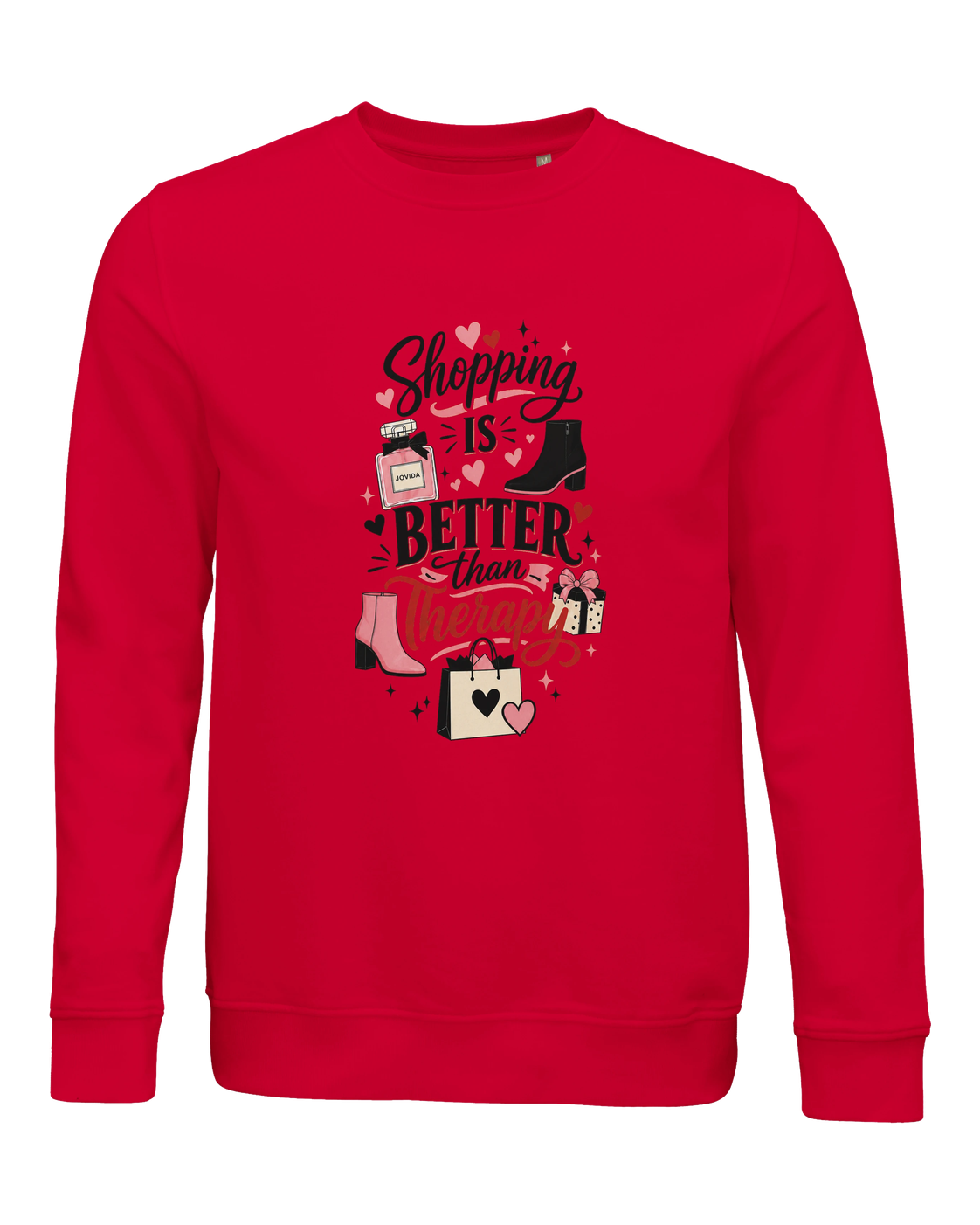 Jovida sweatshirt met hartjesprint, rood #red #rood