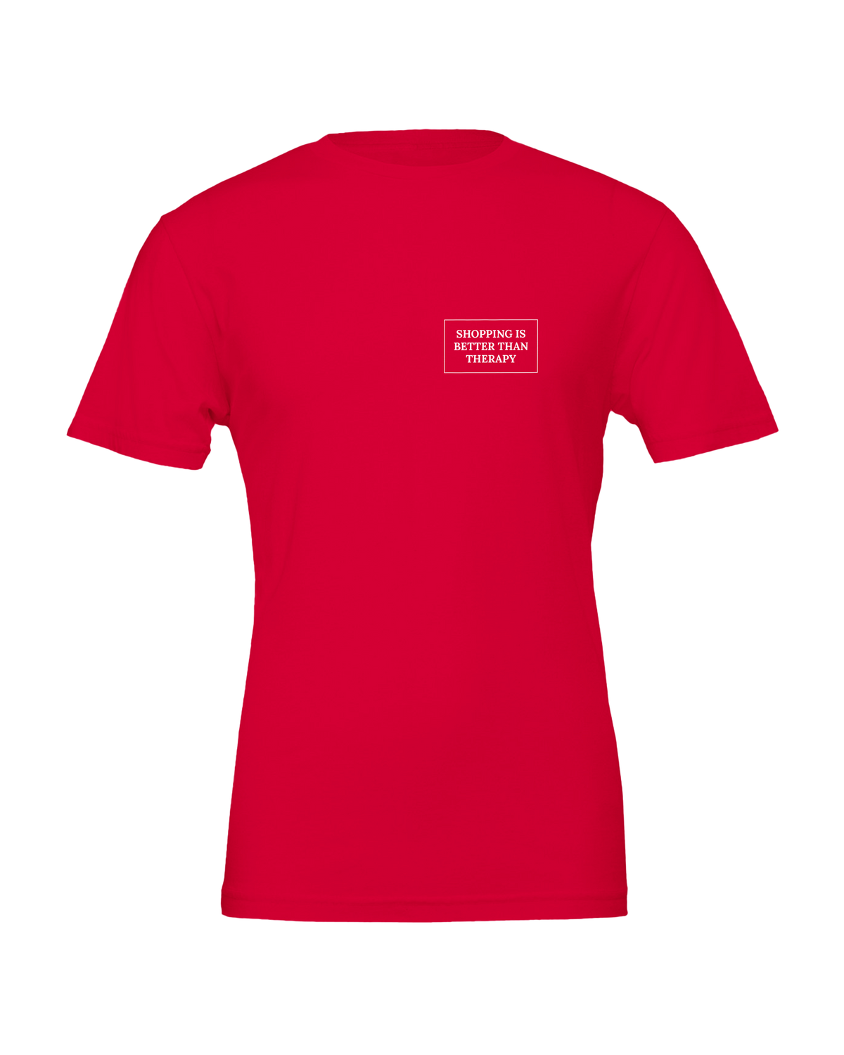 Jovida T-shirt met borstprint, rood #red #rood