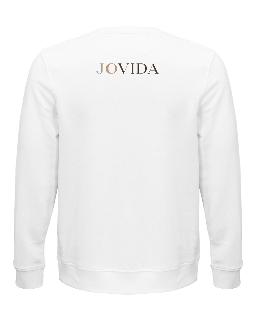 Jovida sweatshirt met hartjesprint, wit — achterkant #white #wit