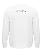 Jovida sweatshirt met hartjesprint, wit — achterkant #white #wit