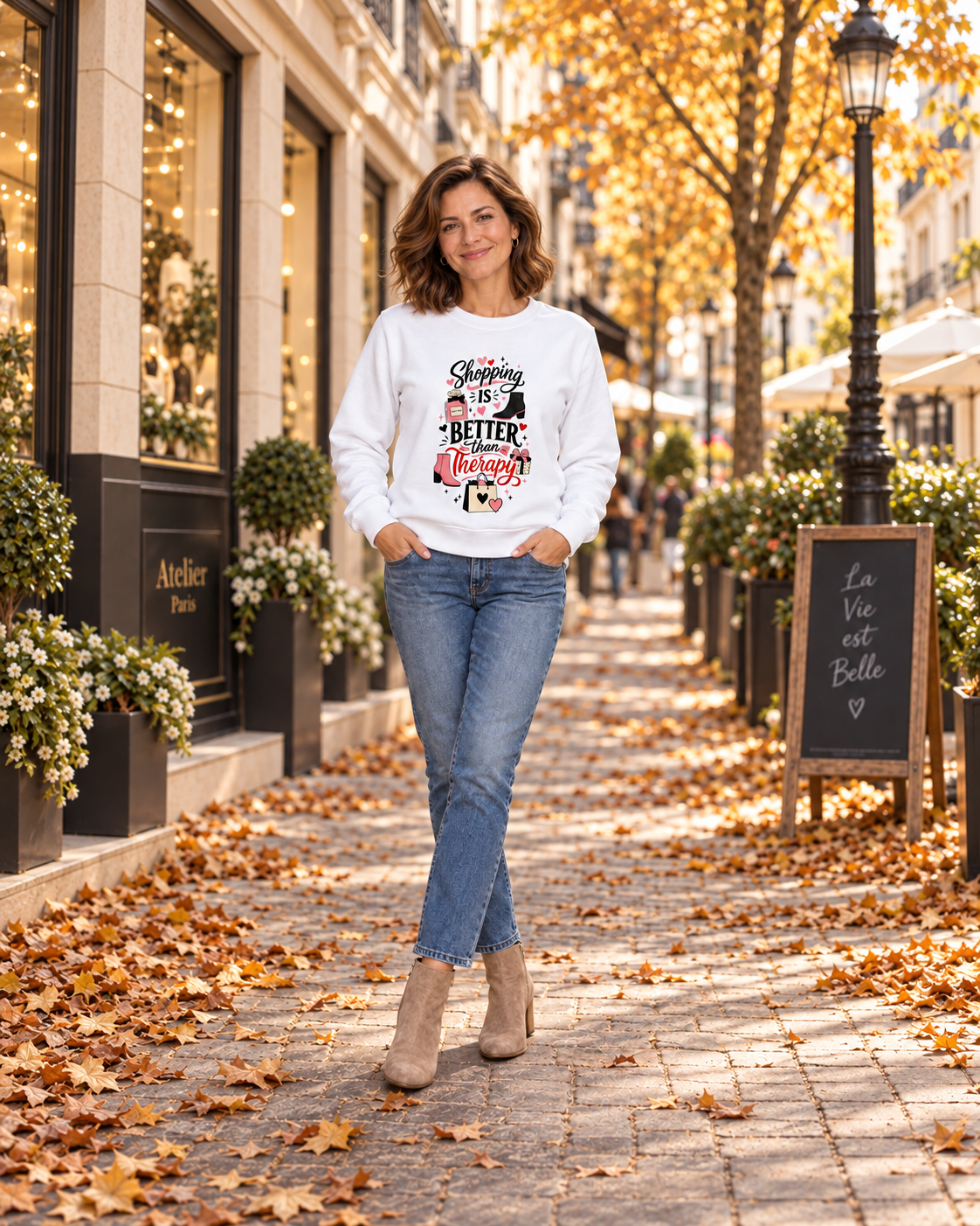 Model met Jovida sweatshirt, wit #white #wit