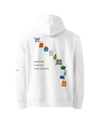 Hoodie Dames Oversized Rugprint Licht Shopping Is Better Than Therapy