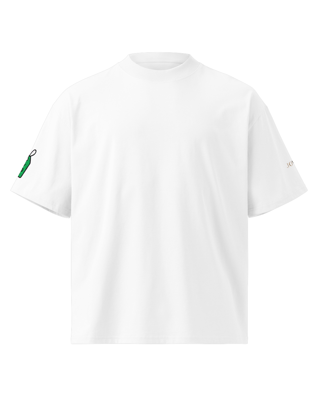 Oversized T-shirt met shopping-print, wit #white #wit