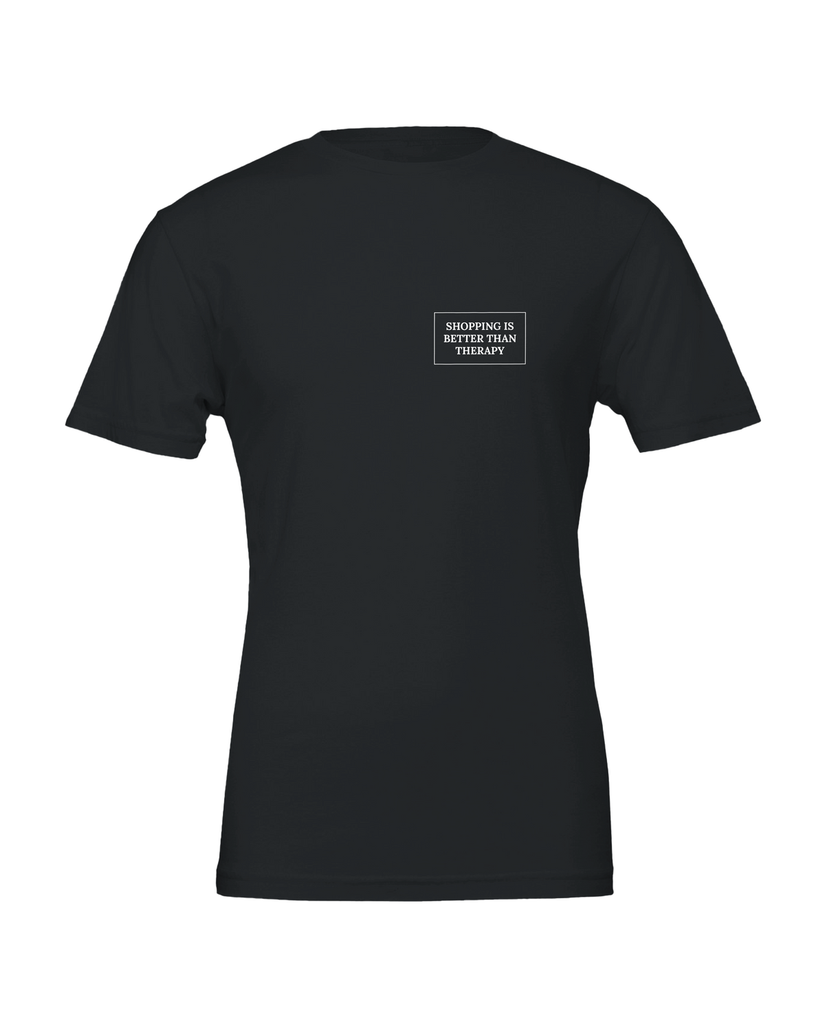 Jovida T-shirt met borstprint, zwart #black #zwart