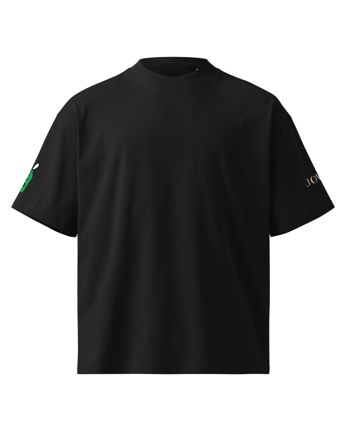 Oversized T-shirt met shopping-print, zwart #black #zwart